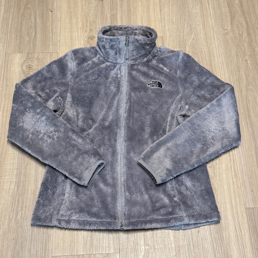 The North Face Osito Fleece Jacket Gray Full Zip Fuzzy Women's Size M